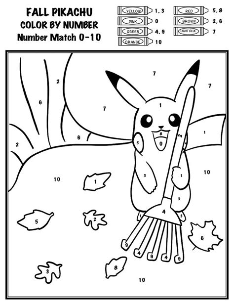 Pokemon Color By Number Math Hermine Buckley