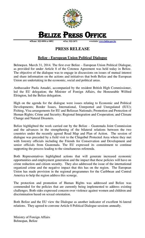 Press Release Belize Government Of Belize Press Office Facebook