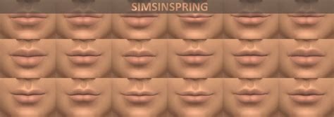 My Sims 4 Blog Replacement Lips By Simsinspring