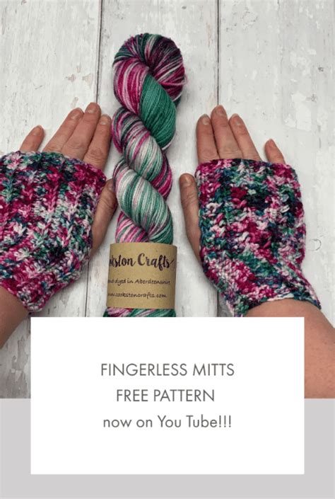 Cookston Crafts Free Fingerless Mitts Crochet Pattern With Video Polly Knitter