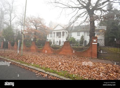 Mansion On Bishops Avenue On A Misty Day Hampstead London N2