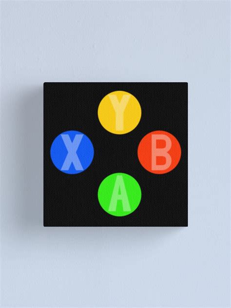 Xbox 360 Xbox One Controller Buttons A B X And Y Canvas Print For