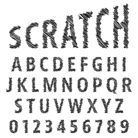 Sketch Alphabet Font Template 683903 Vector Art At Vecteezy