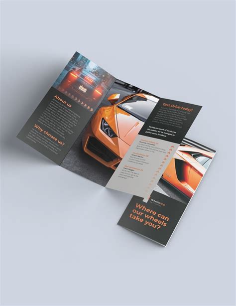 Car Rental Tri Fold Brochure Template Download In Word Illustrator