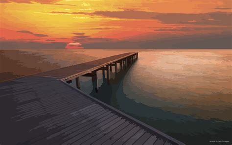 Wallpaper Sunset Sea Bay Shore Reflection Sky Sunrise Evening
