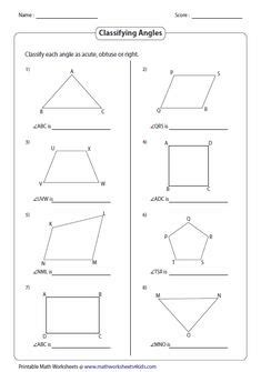 We hope that the free math worksheets have been helpful. Measuring and Classifying Angles | Angles worksheet ...