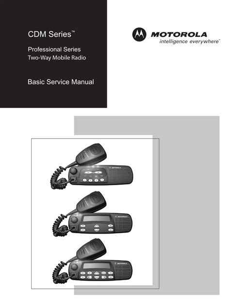 Motorola Cdm Series Basic Service Manual Pdf Download Manualslib