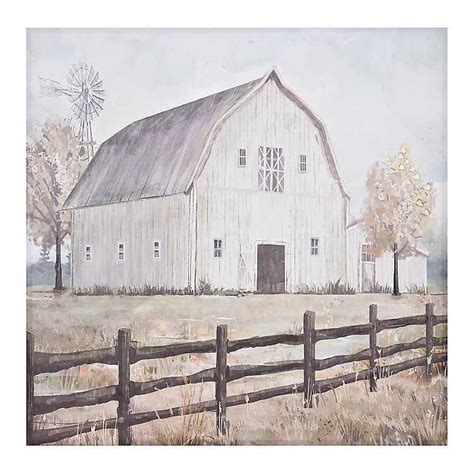 Country Scene Canvas Art Print Kirklands Farmhouse Paintings Barn