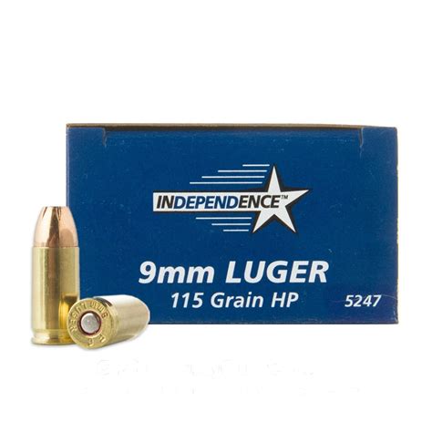 9mm 115 Grain Jhp Independence 50 Rounds Ammo