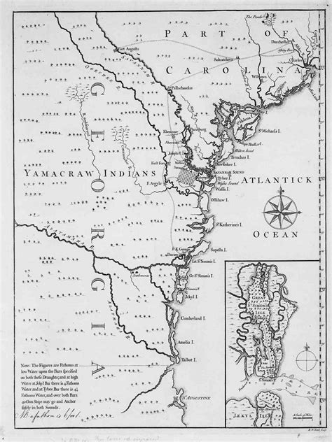 1741 Map Of The Carolinas And Georgia English