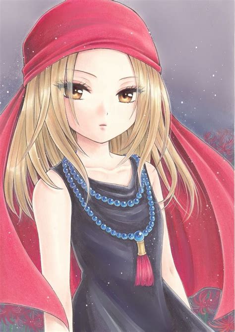 Anime Picture Search Engine 1girl Bandana Bare Shoulders Beads Black