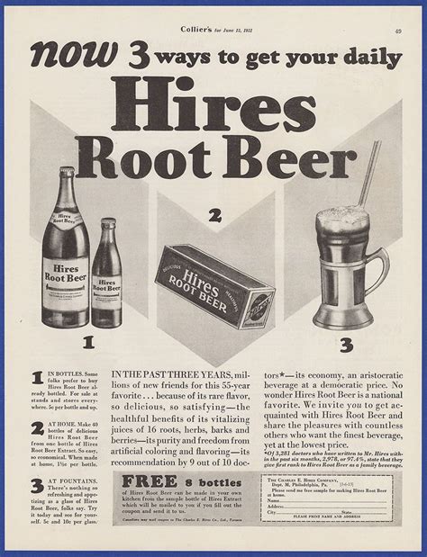 vintage 1931 hires root beer soda pop cola float kitchen ephemera print ad 30 s hires root