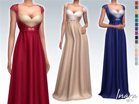 The Sims Resource Inara Dress By Sifix • Sims 4 Downloads