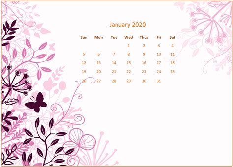 January 2020 Desktop Calendar Wallpaper Calendar Wallpaper Desktop