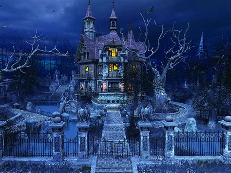 Holidays 3d Screensavers Haunted House Gorgeously Sinister Halloween Screensaver