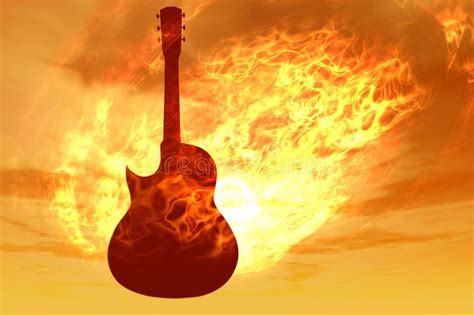 Guitarra Del Fuego Stock De Ilustración Ilustración De Arte 7219210