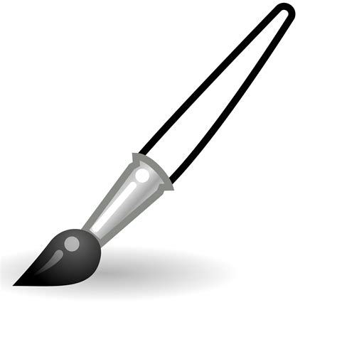 Paint Brush Clip Art Black And White Paintbrush And Palette Png Image
