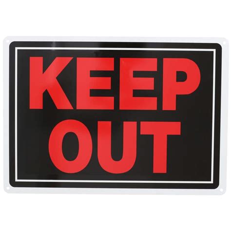Everbilt 10 In X 14 In Aluminum Keep Out Sign 31034 The Home Depot