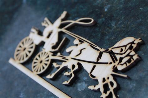 Horse and Buggy Laser Cut Carriage Horse and Carriage Wood | Etsy