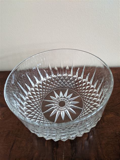 Vintage Arcoroc France Cut Glass Crystal Serving Bowl Etsy