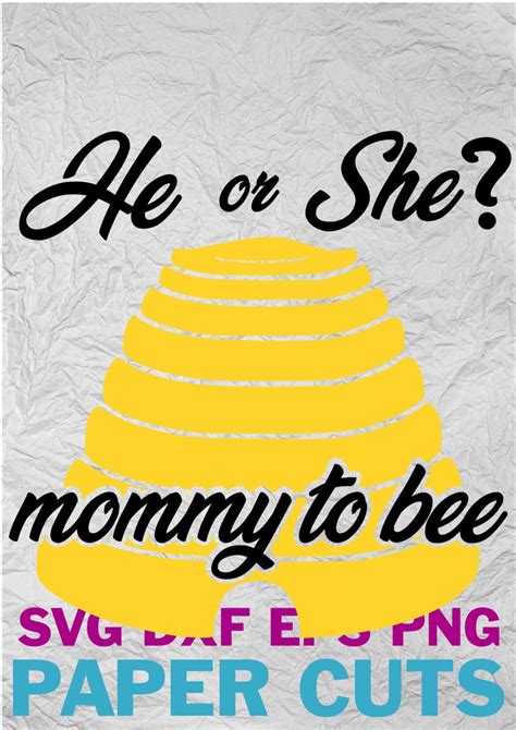 Gender Reveal Bee Pregnancy He Or She Mommy Bee Etsy