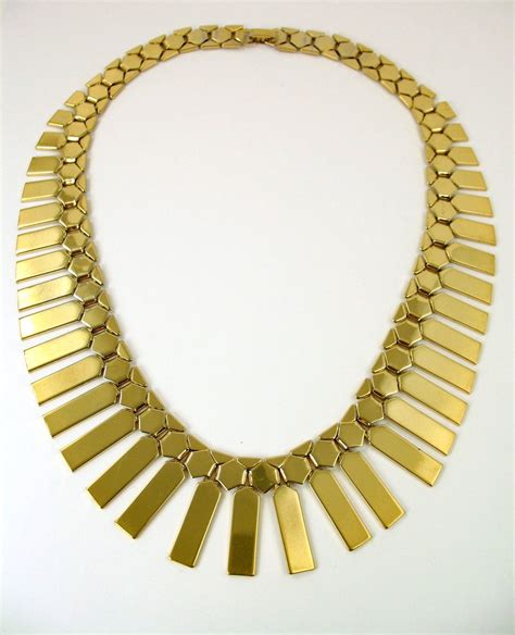 Gold Vermeil Bib Necklace Necklace Contemporary Necklace Gold Vermeil