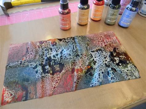 This earthy and bright spray dyes will colorize paper fibers fabric wood paper clay and other absorbent surfaces. Tim Holtz's Adirondack Color Wash Faux Batik technique ...