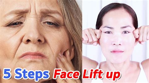 5 steps face lift up massage sagging face problem no talking facial massage youtube