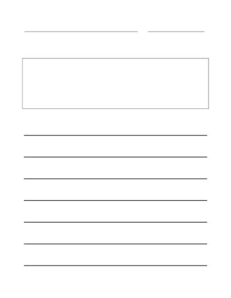 Free Writing Paper With Picture Box Free Printable