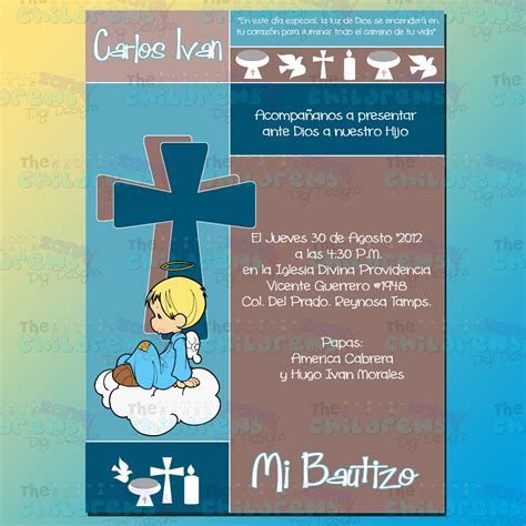 The Childrens Zone Digi Designs Invitaciones De Bautizo