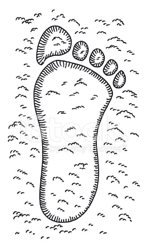 Footprint Drawing Stock Photo Royalty Free Freeimages