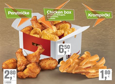 Chicken Box Mc Donald Cena - * Chicken Box je tokrat nekoliko drugačen, saj obsega 10x Chicken McNuggets, 10x perutničke in 3