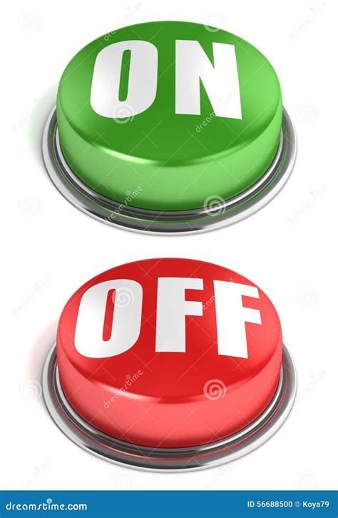 On Off 3d Buttons Isolated On A White Background Stock Illustration