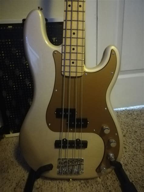 Fender Deluxe Active P Bass Special Maple Pearl White W Reverb
