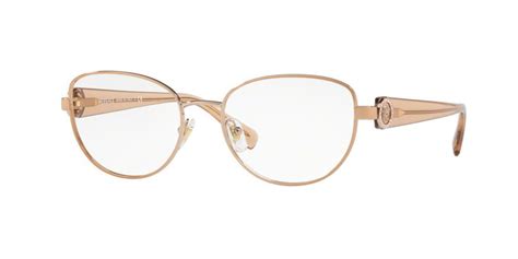 Versace Oval Eyeglasses Ve1246b 1052 54mm Copper Demo Lens