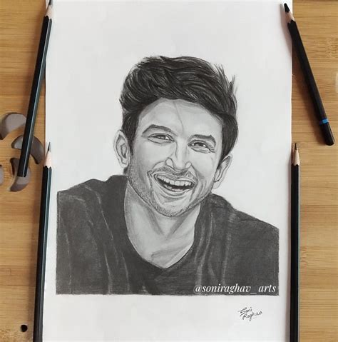 Sushant Singh Rajput Drawing Sushant Singh Sketches Easy Drawing Challenge Pencil Drawings