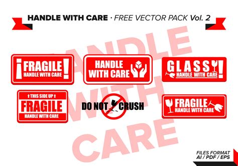 Handle With Care Sign : Handle with care sign Royalty Free Vector Image : Handle care handle ...
