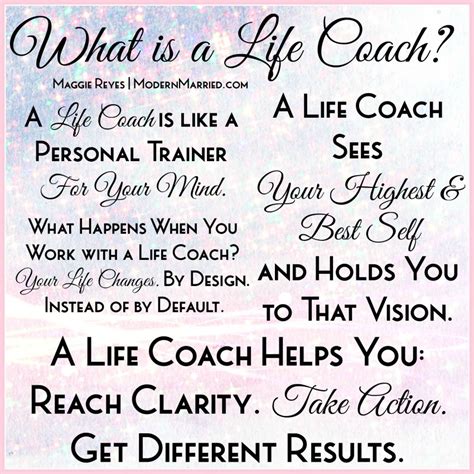 As a life coach, you listen to your client's situation and needs, helping them find opportunities and. What is a Life Coach? » Modern Married