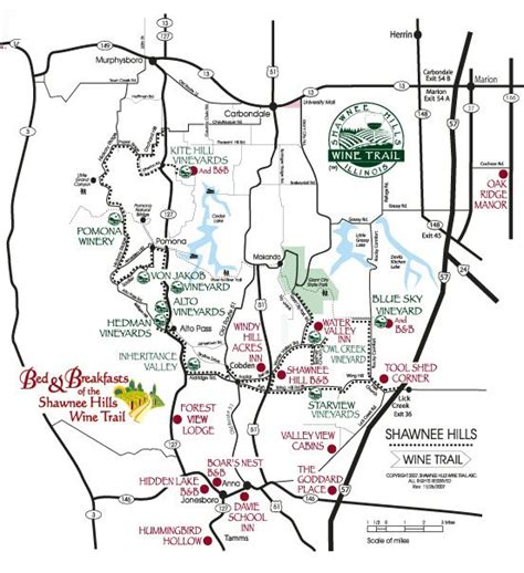 Shawnee Hills Wine Trail Map Wine Trail Shawnee Illinois Travel
