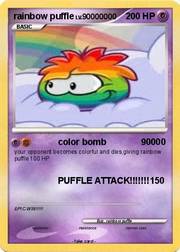 We did not find results for: Pokémon rainbow puffle 55 55 - color bomb 90000 - My Pokemon Card