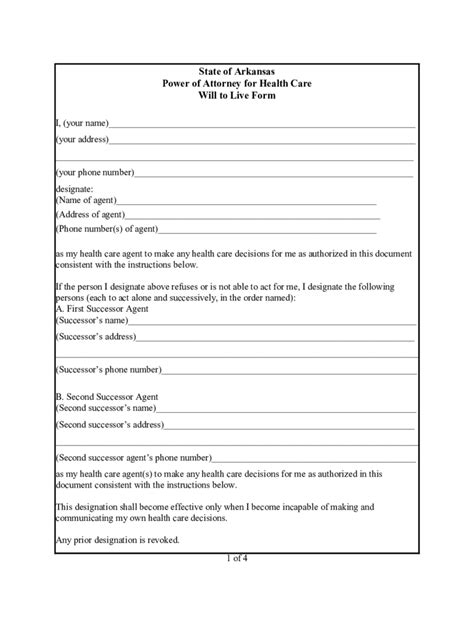 Free Printable Health Care Power Of Attorney Forms