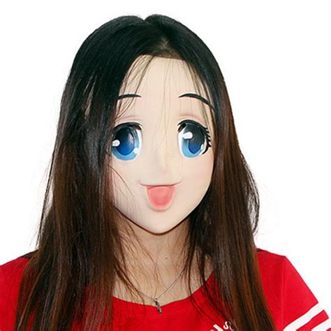 Japan Anime Girl Mask Animation Characters Human Face Cosplay Mask Lovely Masks Silicone Image