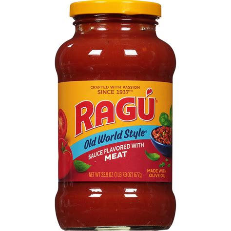 Ragu Pasta Sauce Flavored With Meat 239 Oz Grocery