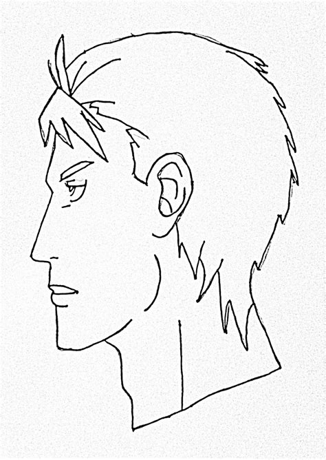 How To Draw Male Anime Face Side View Step By Step For Beginner Easy