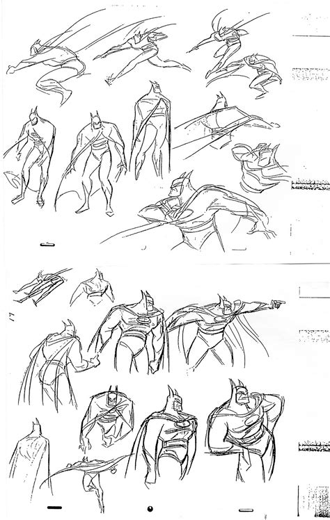 Memorabilia Batman Animated Series Model Sheet Concept Art 90s Cartoon