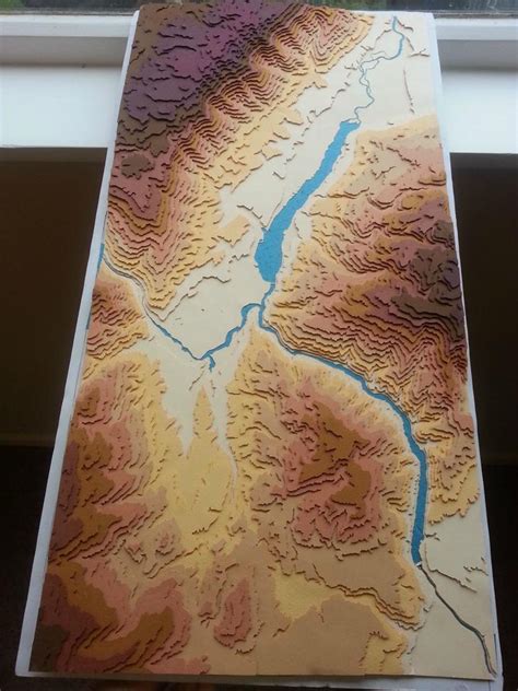 3d Topographical Map Of Cromwell And Lake Dunstan New Zealand Each Layer