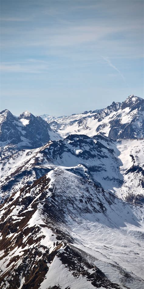 Download Wallpaper 1080x2160 Summits Mountains Glacier Nature Honor
