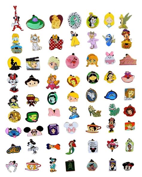 Disney Pin Trading 50 Girl Assorted Pin Lot New Pins No Doubles