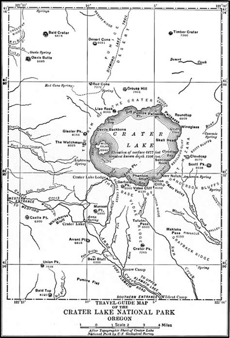 Crater Lake National Park Geological History 1912