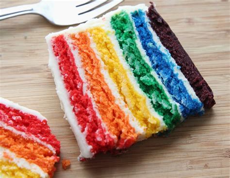 How To Make A Rainbow Cake Easy From Scratch Recipe